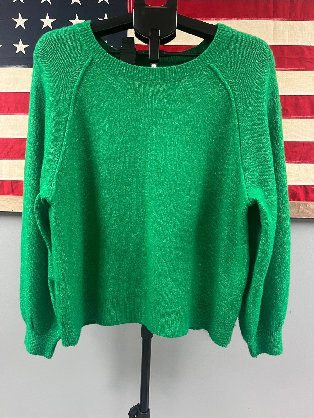 Women's Crewneck Sweater in Bright Green